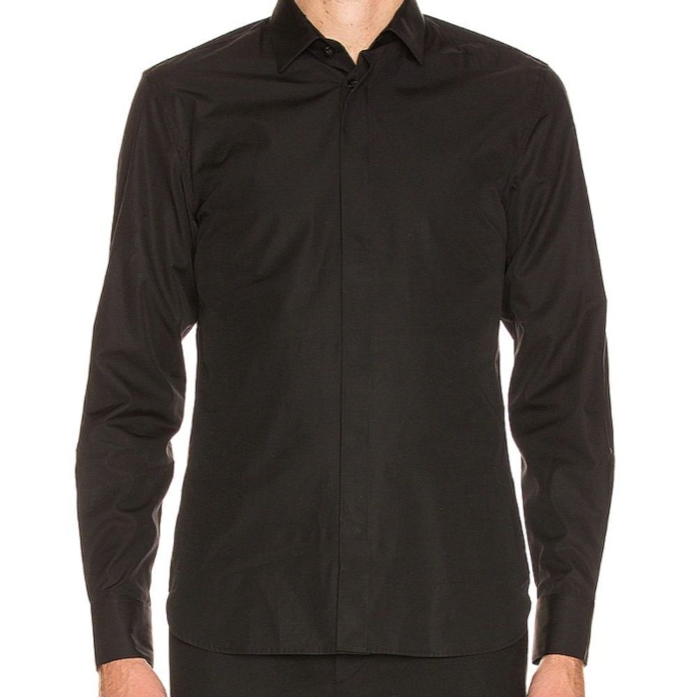 Yves Saint Laurent Brown‎ Silk Shirt - Size 42/16.5